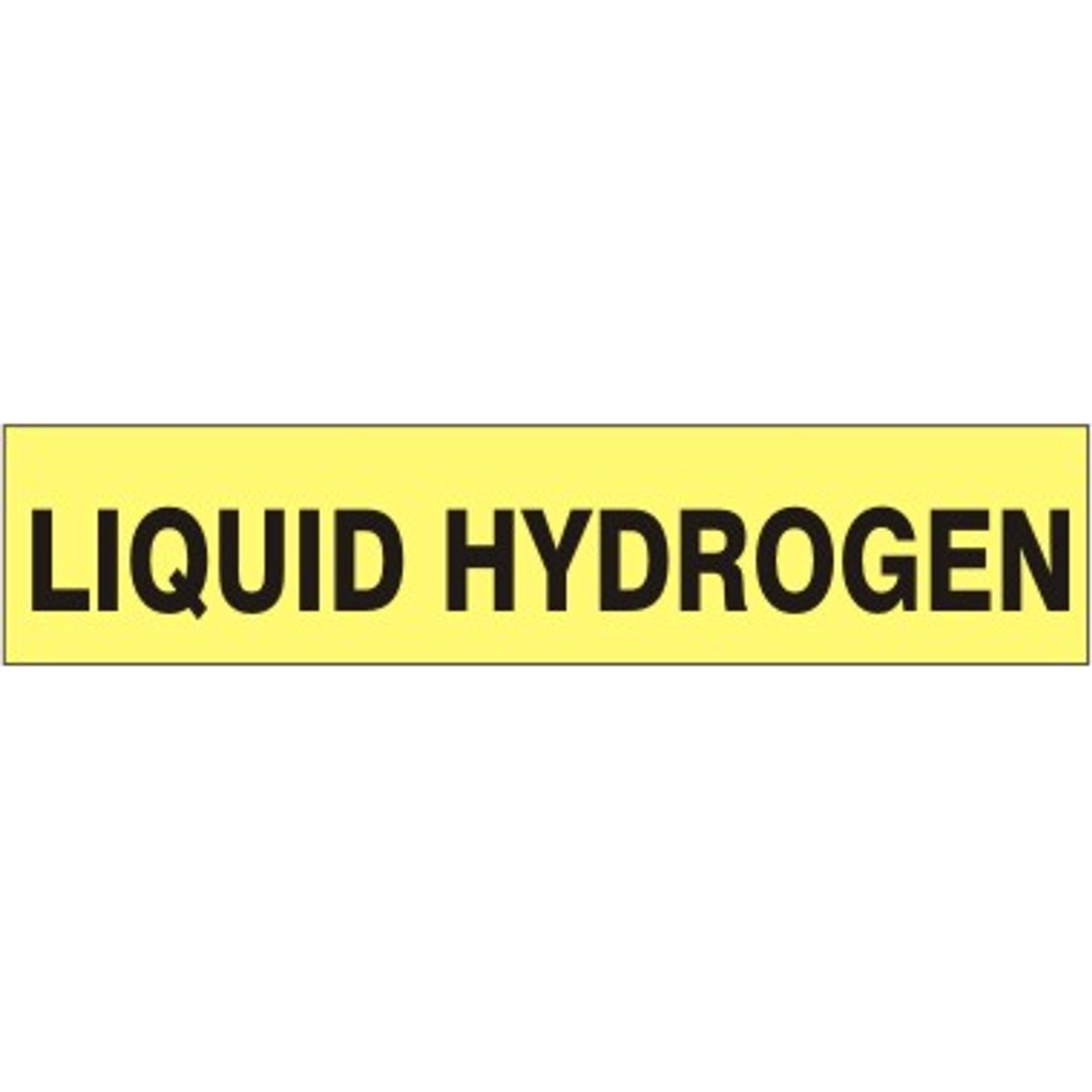 LIQUID HYDROGEN - PIPE MARKER - LIQUID HYDROGEN - PIPE MARKER, 1.125X8, Adhesive Vinyl 25/PK