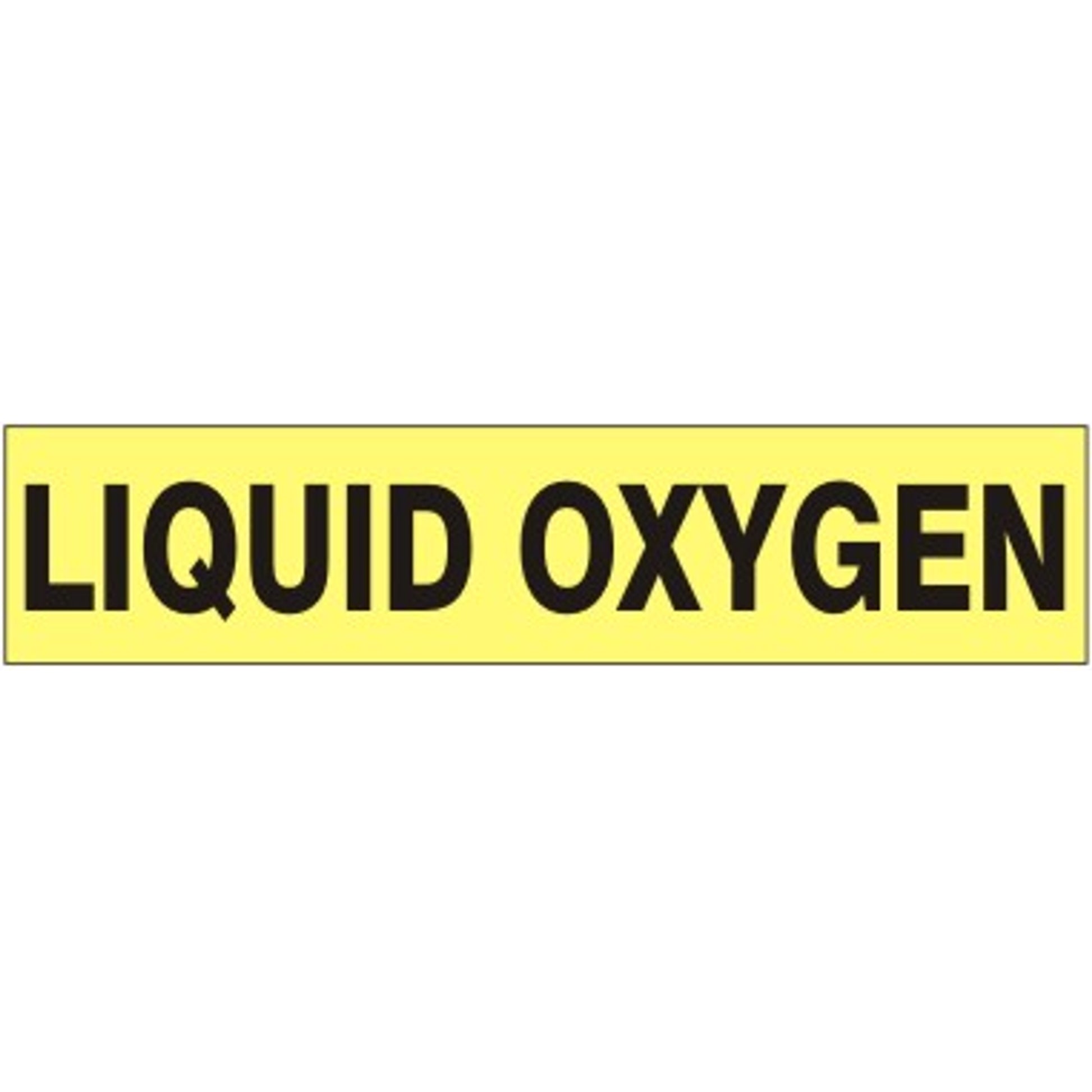 LIQUID OXYGEN - PIPE MARKER WITH ARROWS - LIQUID OXYGEN - PIPE MARKER WITH ARROWS, 2.25X13.5, Adhesive Vinyl