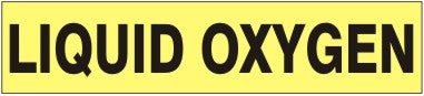 LIQUID OXYGEN - PIPE MARKER WITH ARROWS