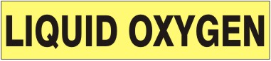 LIQUID OXYGEN - PIPE MARKER