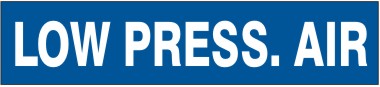 LOW PRESS. AIR - PIPE MARKER