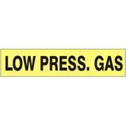 LOW PRESS. GAS - PIPE MARKER - LOW PRESS. GAS - PIPE MARKER, 3X24, Adhesive Vinyl