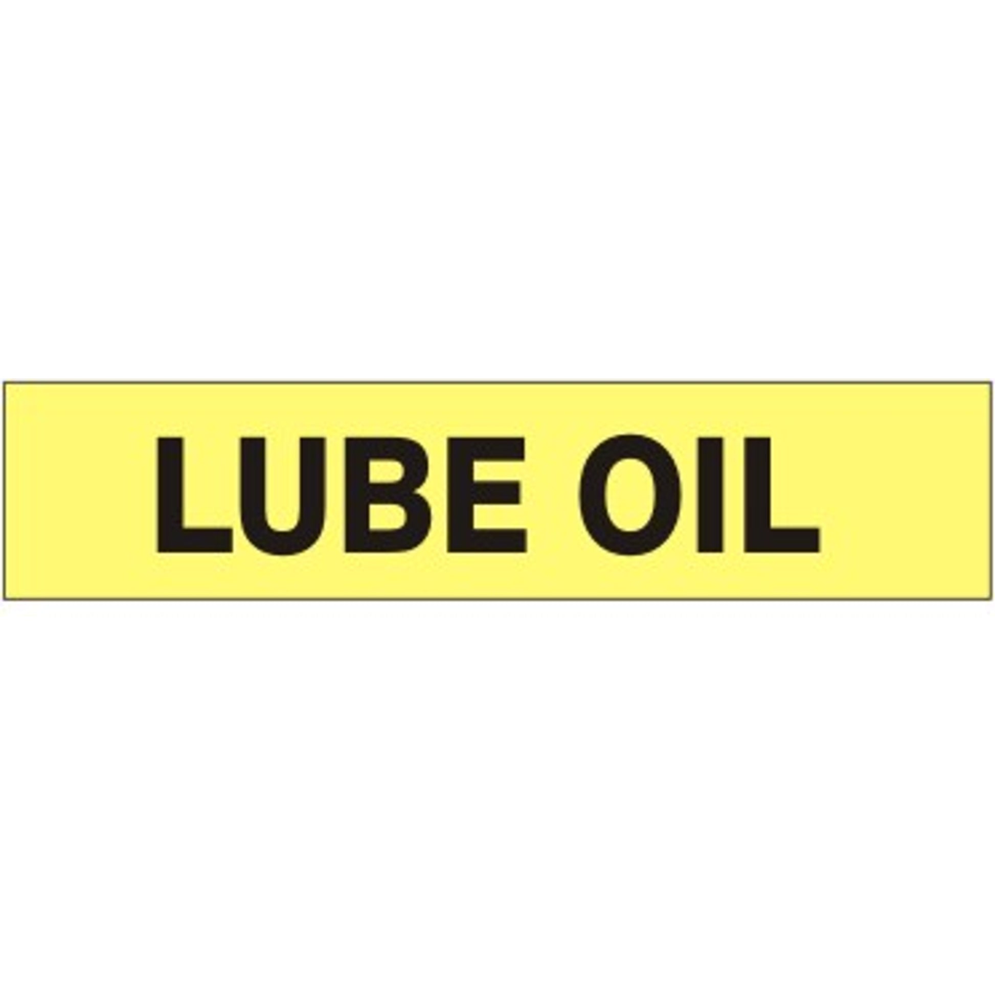 LUBE OIL - PIPE MARKER - LUBE OIL - PIPE MARKER, 3X24, Adhesive Vinyl