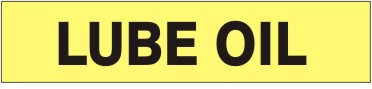 LUBE OIL - PIPE MARKER