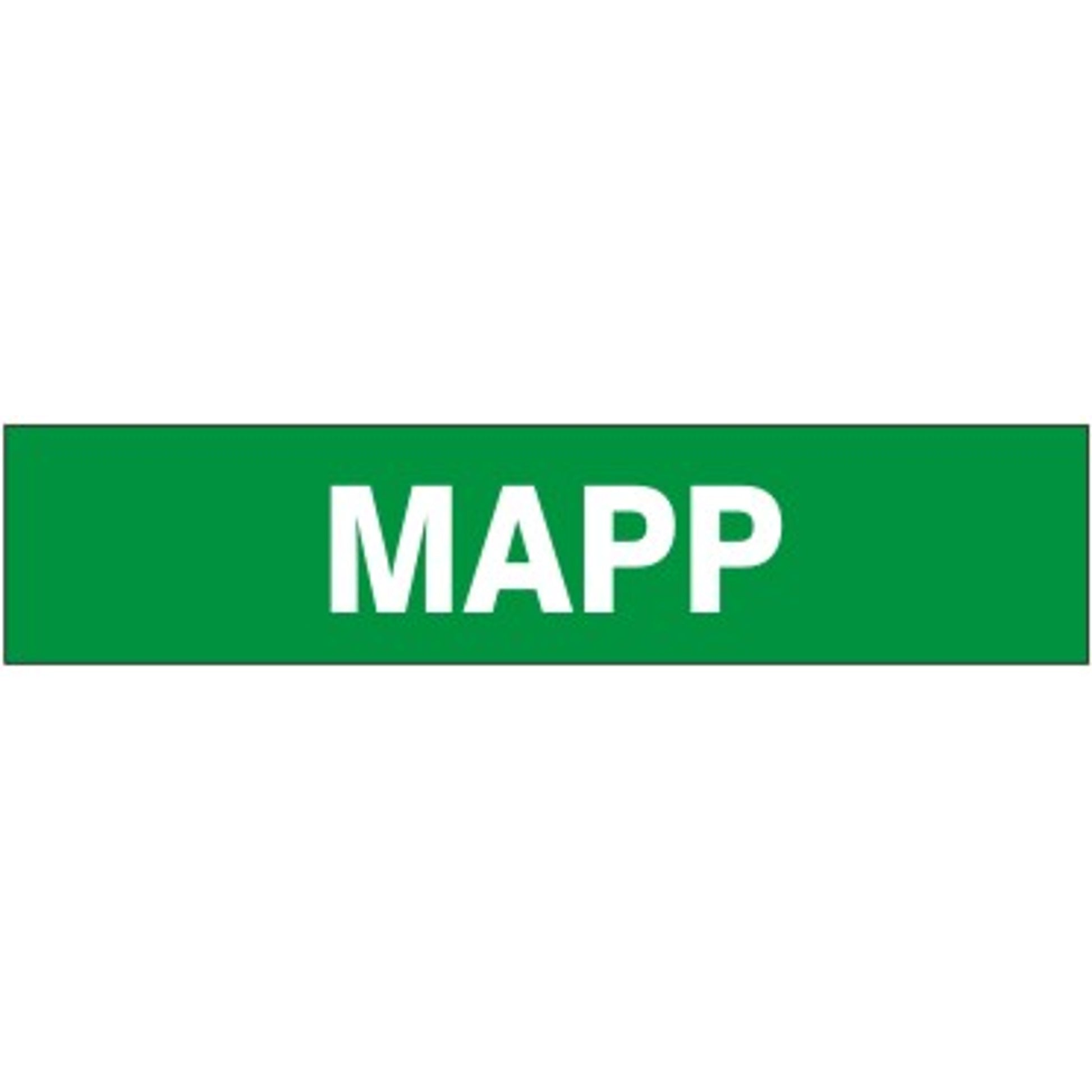 MAPP - PIPE MARKER - MAPP - PIPE MARKER, 3X24, Adhesive Vinyl