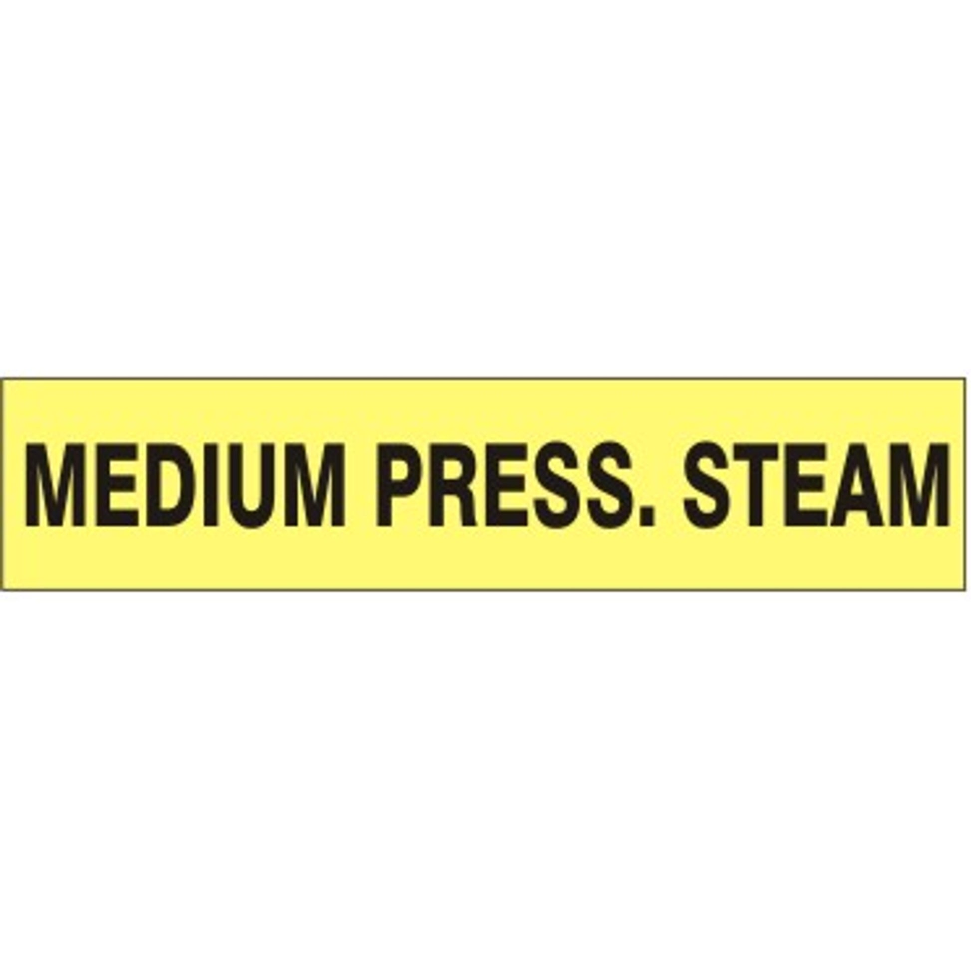 MEDIUM PRESS. STEAM - PIPE MARKER - MEDIUM PRESS. STEAM - PIPE MARKER, 3X24, Adhesive Vinyl