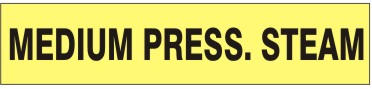 MEDIUM PRESS. STEAM - PIPE MARKER