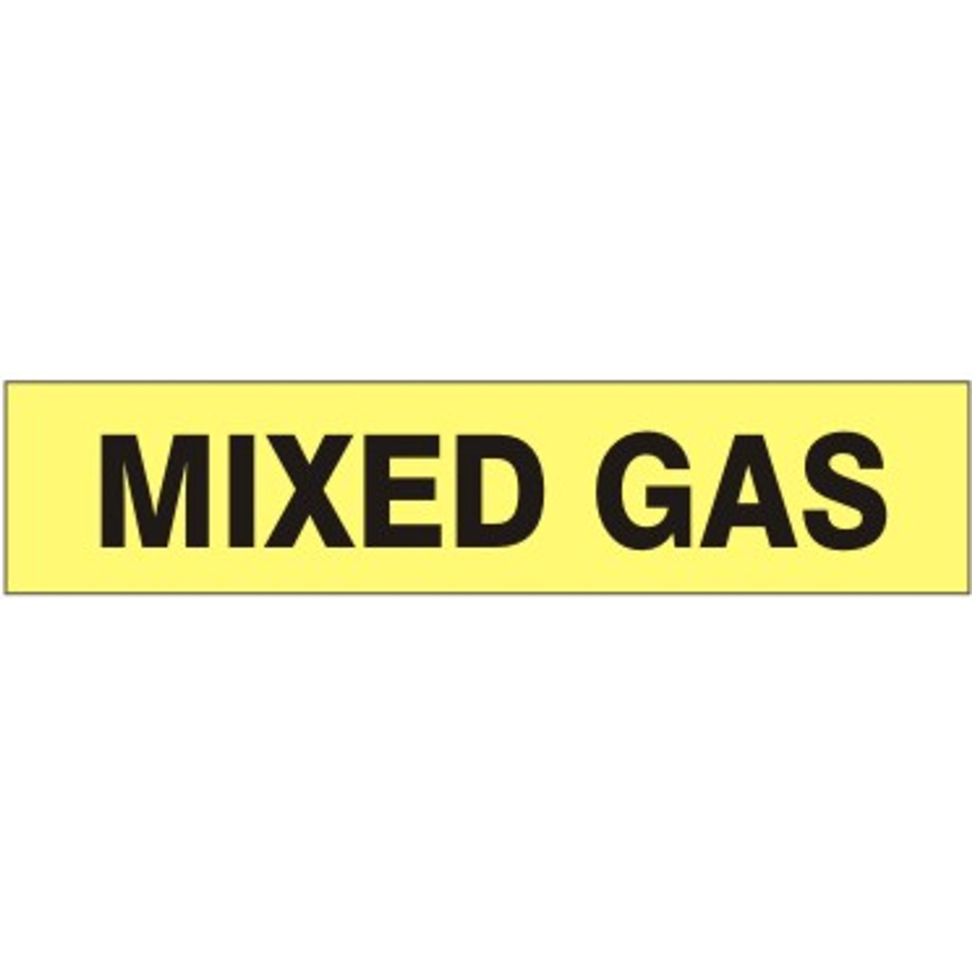 MIXED GAS - PIPE MARKER - MIXED GAS - PIPE MARKER, 3X24, Adhesive Vinyl