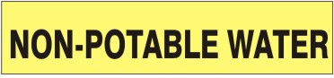 NON-POTABLE WATER - PIPE MARKER