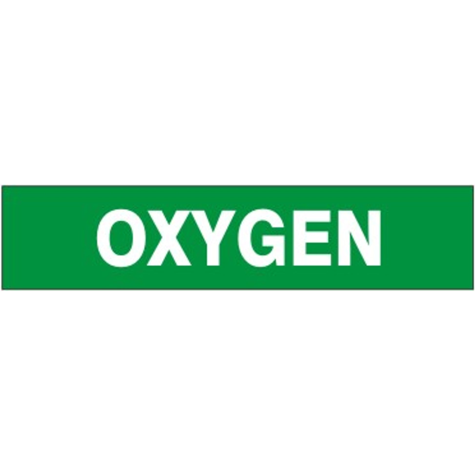 OXYGEN - PIPE MARKER - OXYGEN - PIPE MARKER, 3X24, Adhesive Vinyl