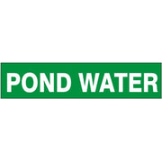 POND WATER - PIPE MARKER - POND WATER - PIPE MARKER, 3X24, Adhesive Vinyl