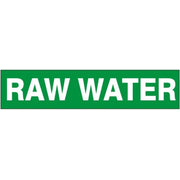 RAW WATER - PIPE MARKER - RAW WATER - PIPE MARKER, 3X24, Adhesive Vinyl