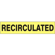 RECIRCULATED - PIPE MARKER - RECIRCULATED - PIPE MARKER, 3X24, Adhesive Vinyl