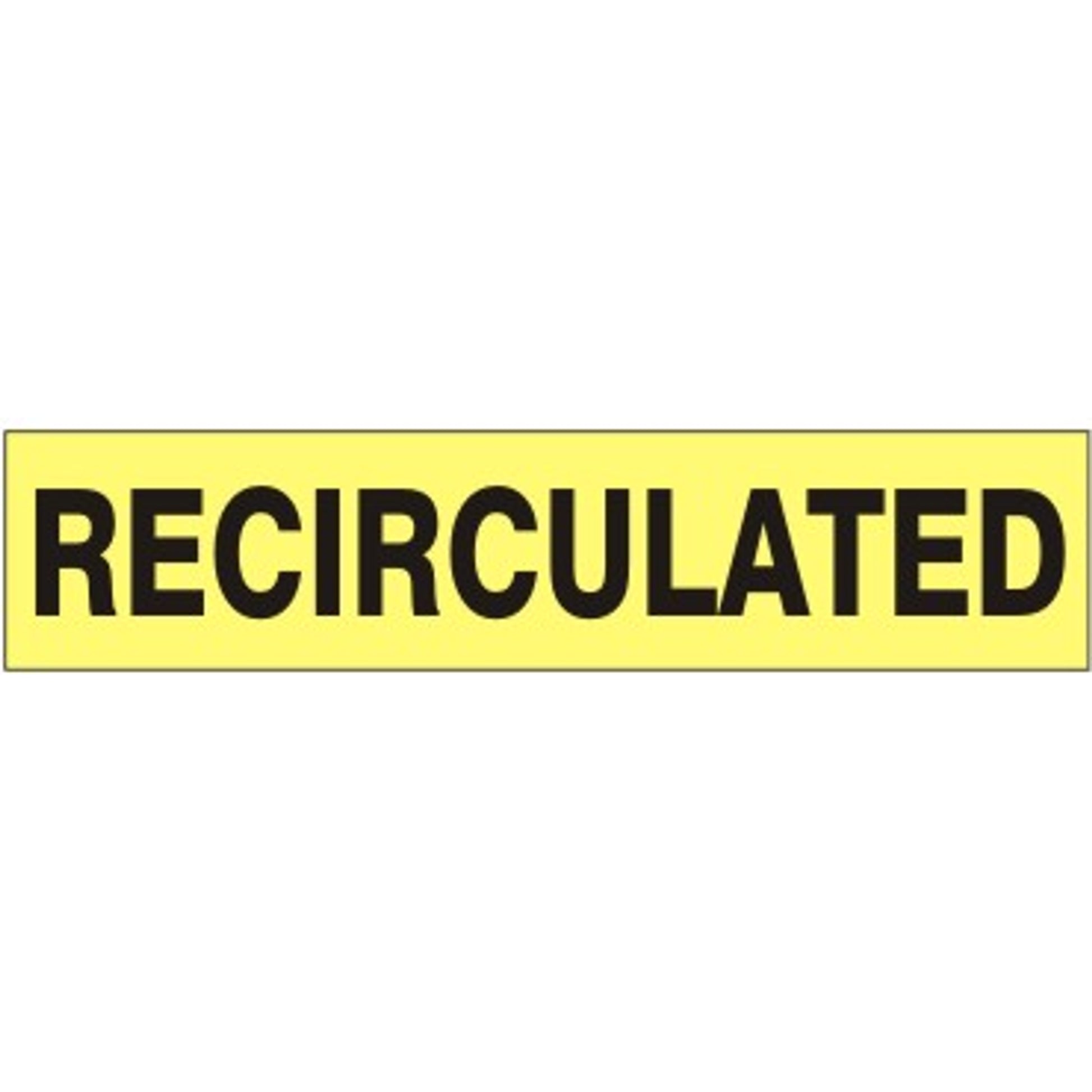 RECIRCULATED - PIPE MARKER - RECIRCULATED - PIPE MARKER, 3X24, Adhesive Vinyl