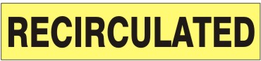 RECIRCULATED - PIPE MARKER