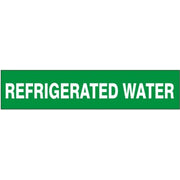 REFRIGERATED WATER - PIPE MARKER - REFRIGERATED WATER - PIPE MARKER, 3X24, Adhesive Vinyl