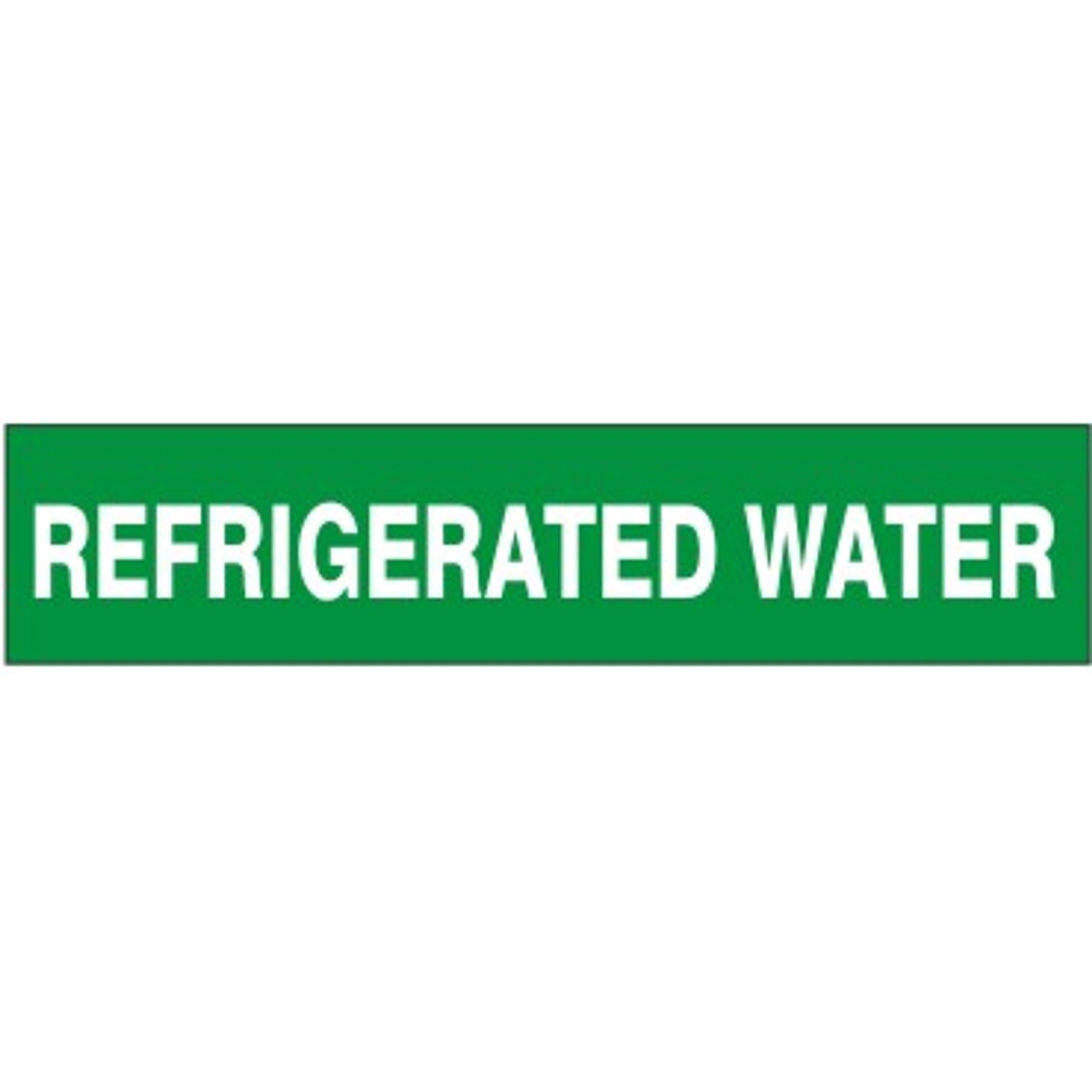 REFRIGERATED WATER - PIPE MARKER - REFRIGERATED WATER - PIPE MARKER, 3X24, Adhesive Vinyl