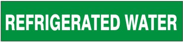 REFRIGERATED WATER - PIPE MARKER