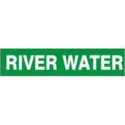 RIVER WATER - PIPE MARKER - RIVER WATER - PIPE MARKER, 3X24, Adhesive Vinyl