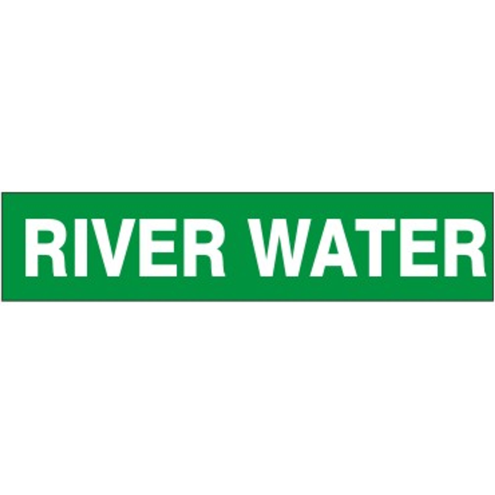 RIVER WATER - PIPE MARKER - RIVER WATER - PIPE MARKER, 3X24, Adhesive Vinyl