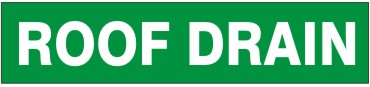 ROOF DRAIN - PIPE MARKER