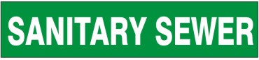 SANITARY SEWER - PIPE MARKER
