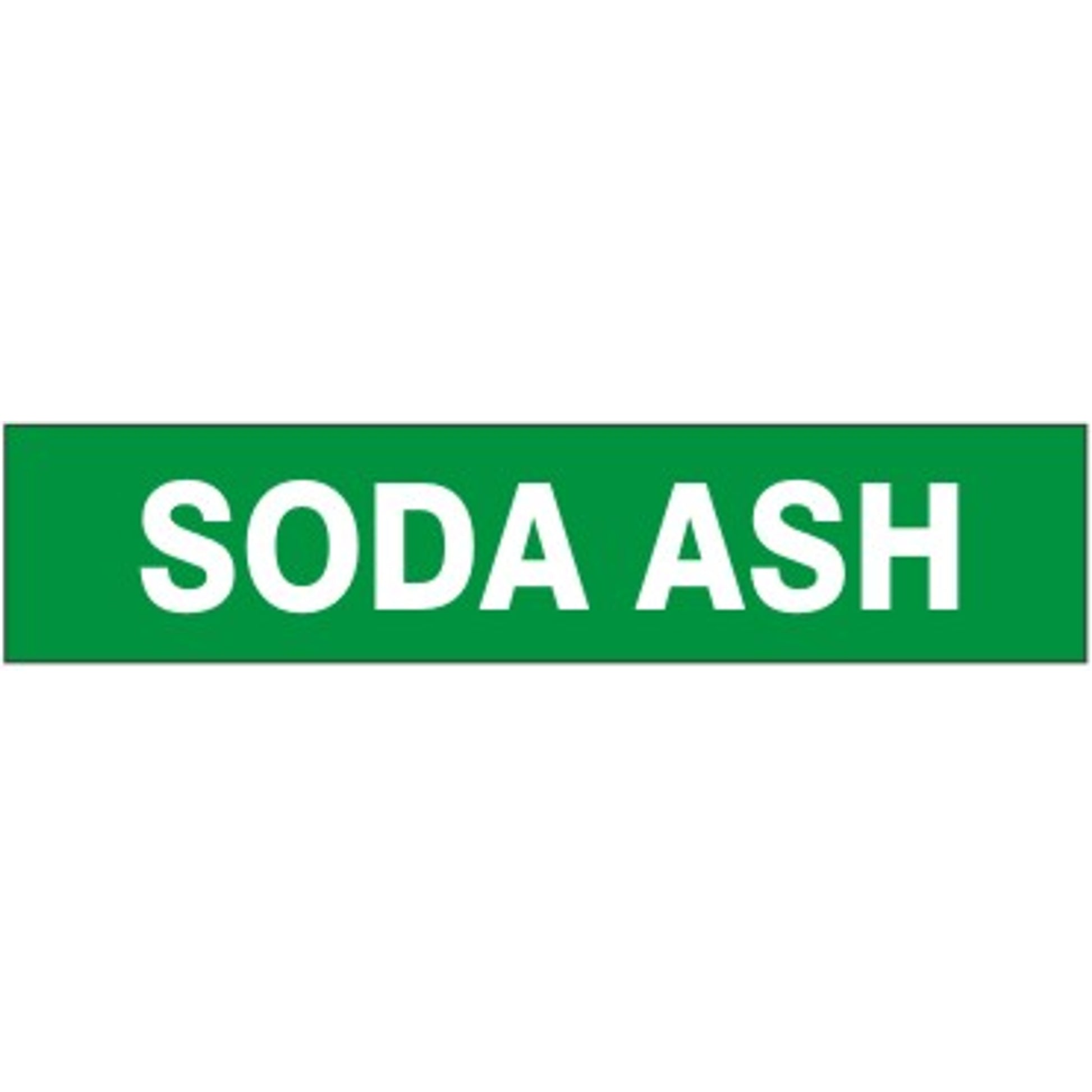SODA ASH - PIPE MARKER - SODA ASH - PIPE MARKER, 3X24, Adhesive Vinyl