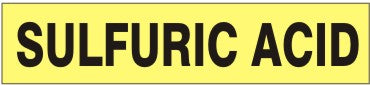 SULFURIC ACID - PIPE MARKER