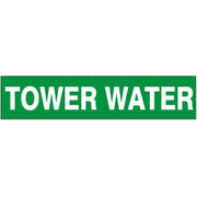 TOWER WATER - PIPE MARKER - TOWER WATER - PIPE MARKER, 3X24, Adhesive Vinyl