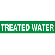 TREATED WATER - PIPE MARKER - TREATED WATER - PIPE MARKER, 3X24, Adhesive Vinyl