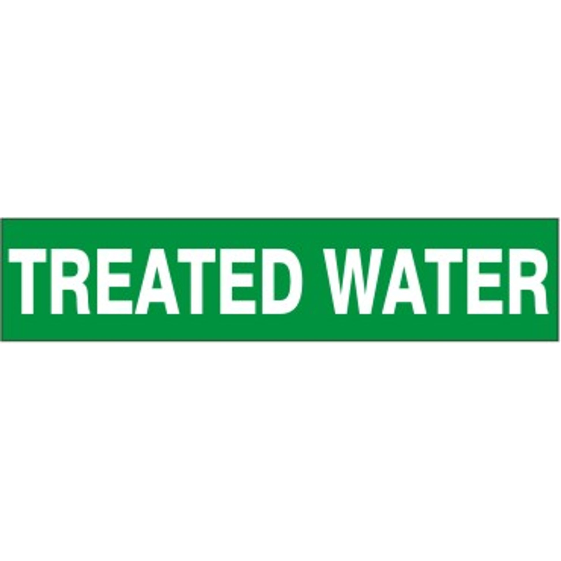 TREATED WATER - PIPE MARKER - TREATED WATER - PIPE MARKER, 3X24, Adhesive Vinyl