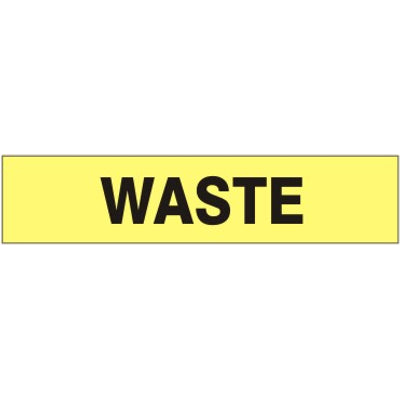 WASTE - PIPE MARKER - WASTE - PIPE MARKER, 3X24, Adhesive Vinyl