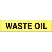 WASTE OIL - PIPE MARKER - WASTE OIL - PIPE MARKER, 3X24, Adhesive Vinyl