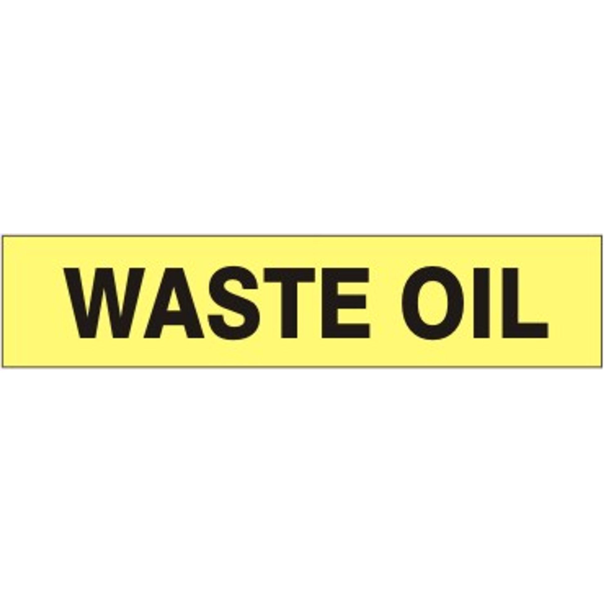 WASTE OIL - PIPE MARKER - WASTE OIL - PIPE MARKER, 3X24, Adhesive Vinyl