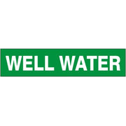 WELL WATER - PIPE MARKER - WELL WATER - PIPE MARKER, 3X24, Adhesive Vinyl