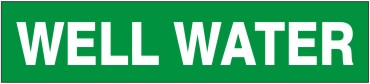 WELL WATER - PIPE MARKER