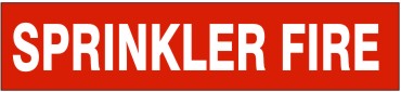 SPRINKLER FIRE - PIPE MARKER