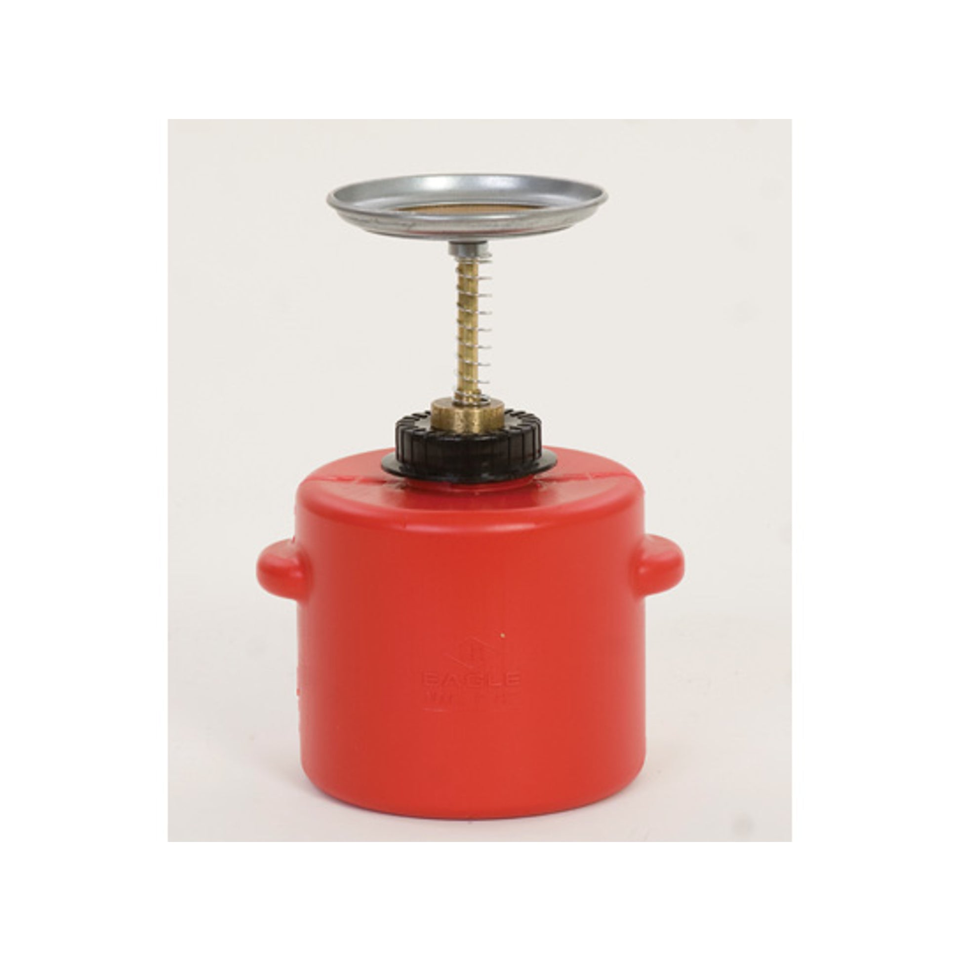 Eagle Plunger Dispensing Can - 2 Quart - Dasher screen - Polyethylene - Red - P712