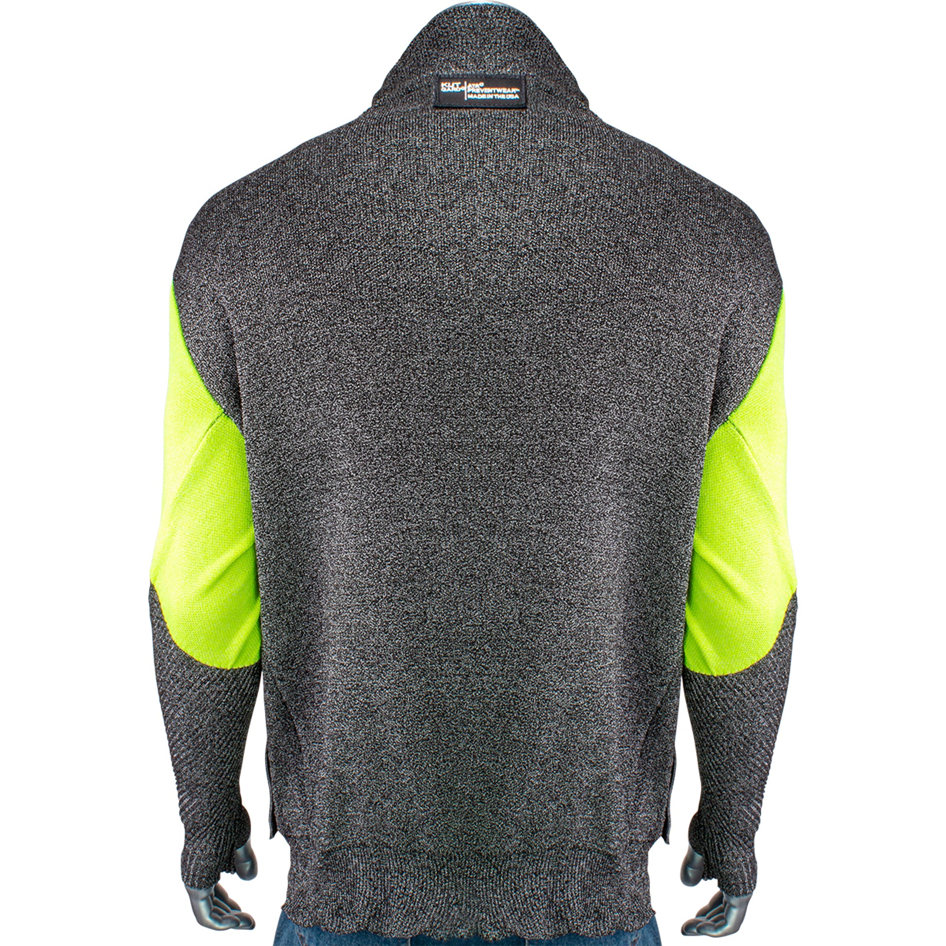 Kut Gard ATA PreventWear Blended Cut Resistant Pullover w/Hi-Vis Sleeves - Dark Gray - 1/EA - P601BP4CMHVBPP1TH