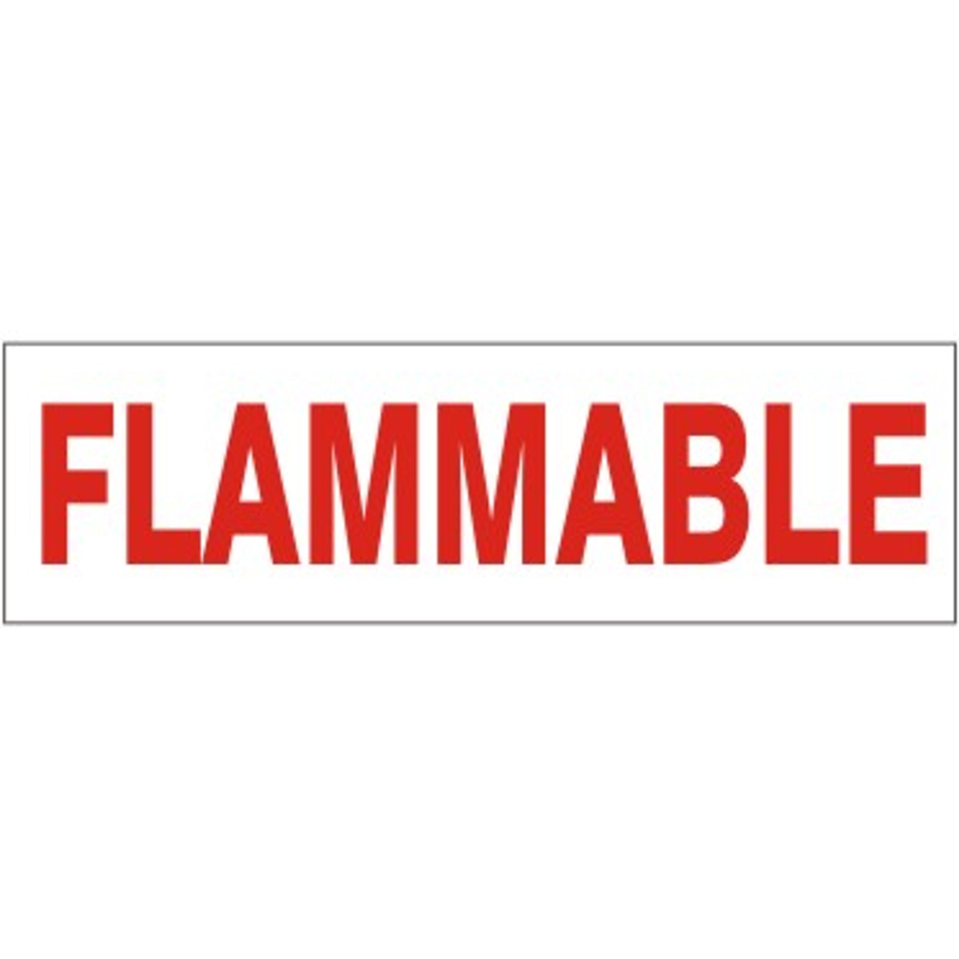 FLAMMABLE PRESSURE SENSITIVE DECAL - FLAMMABLE PRESSURE SENSITIVE DECAL, 2.25x9, Adhesive Vinyl