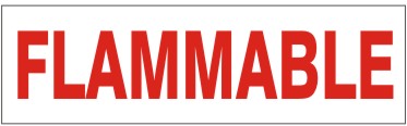 FLAMMABLE PRESSURE SENSITIVE DECAL