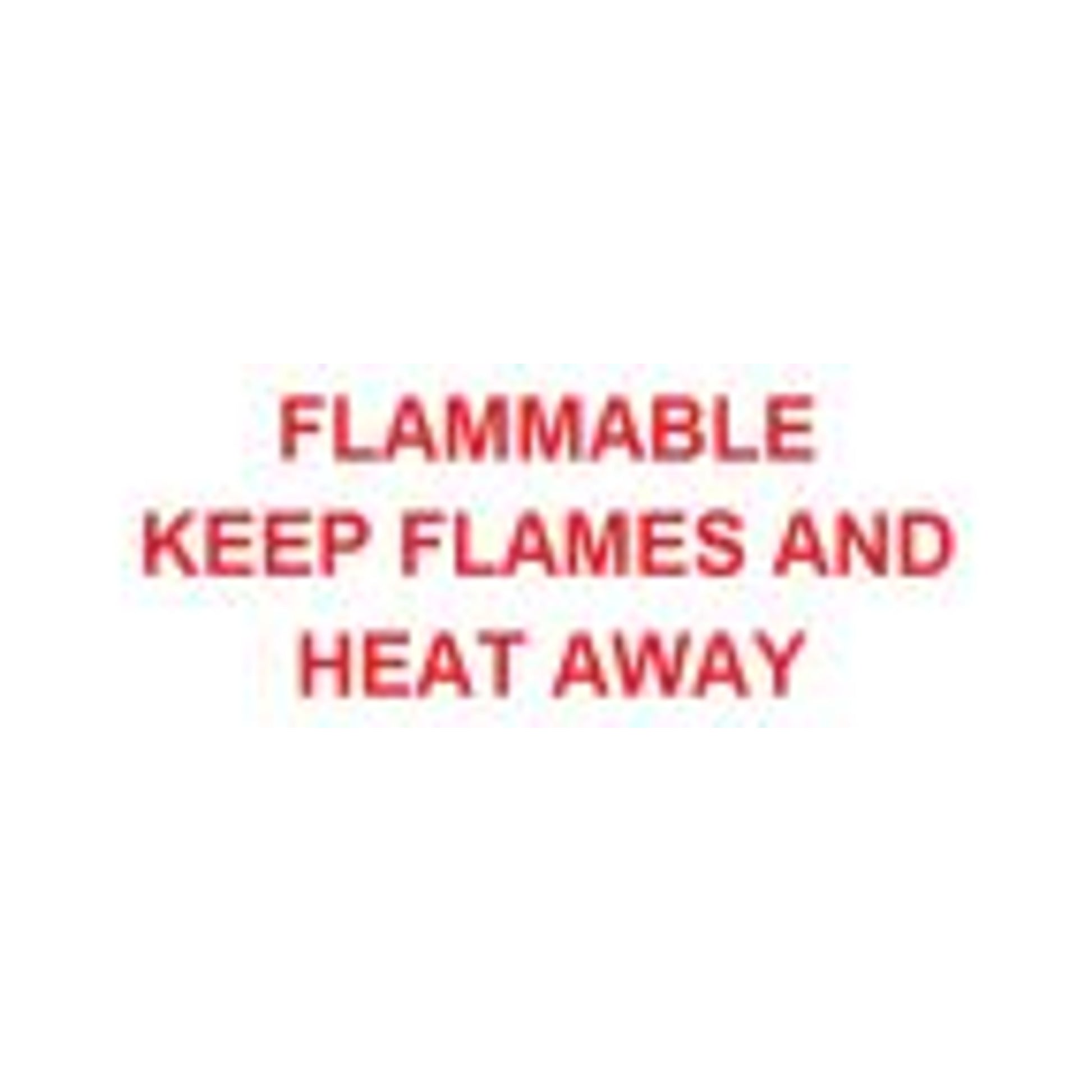 FLAMMABLE KEEP FLAMES AND HEAT AWAY PRESSURE SENSITIVE DECAL - FLAMMABLE KEEP FLAMES AND HEAT AWAY PRESSURE SENSITIVE DECAL, 2.25x9, Adhesive Vinyl