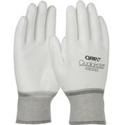 QRP Qualakote Seamless Knit Nylon Glove w/Polyurethane Coated Microfoam Grip on Palm & Fingertips - White - 1/CS - PDESDEC
