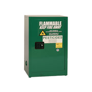 Eagle Pesticide Space Saver Safety Cabinet - 20 Gallon - 1 Shelf - 1 Door - Manual Close - Green - PEST25X