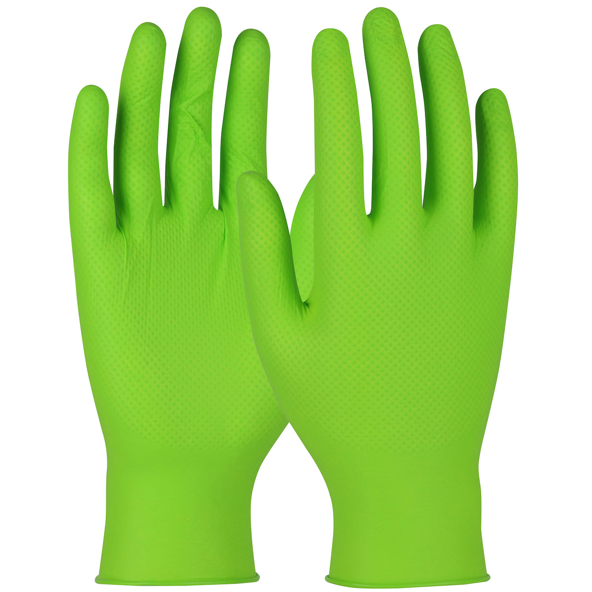 QRP Qualatrile Indy Premium Grade Disposable Nitrile Glove  Powder Free w/Textured Grip - 6 mil - Green - 1/CS - PGT09
