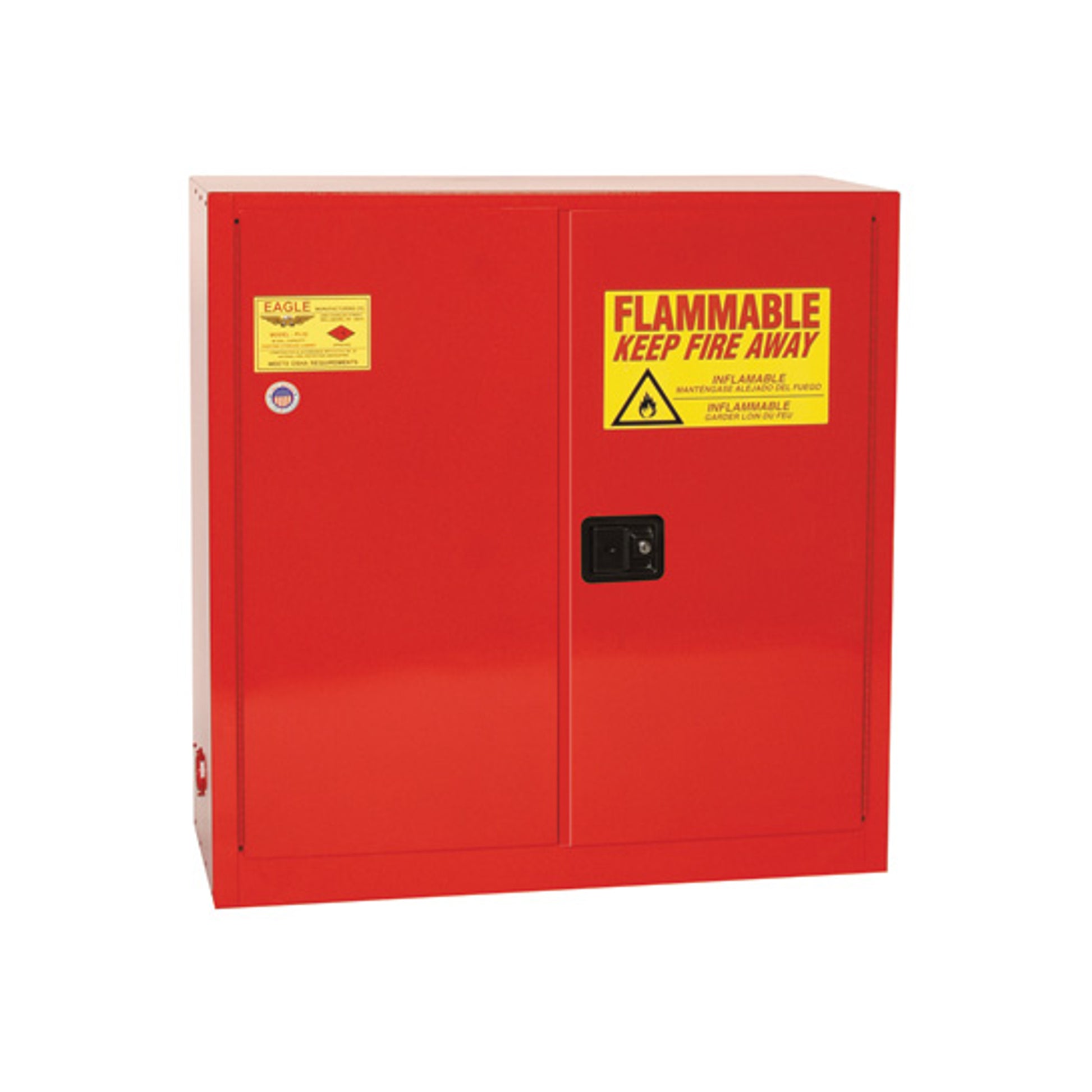 Eagle Paint and Ink Safety Cabinet - 40 Gallon - 3 Shelves - 2 Door - Manual Close - Red - PI32X