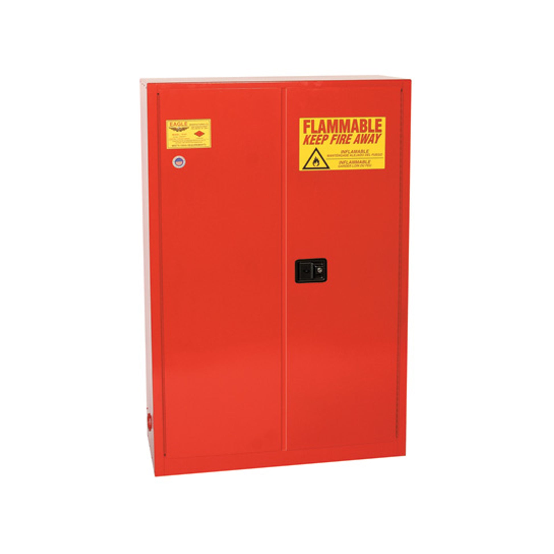 Eagle Paint and Ink Safety Cabinet - 60 Gallon - 5 Shelves - 2 Door - Self Close - Red - PI4510X