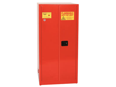 Justrite Paint and Ink Safety Cabinet - 96 Gallon - 5 Shelves - 2 Door - Manual Close - Red - PI62X