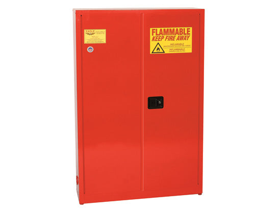 Eagle Paint and Ink Aerosol Can Safety Cabinet - 30 Gallon - 5 Shelves - 2 Door - Self Close - Red - PI7710X