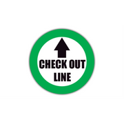 20" CIRCLE SIGNS -  Circle Sign - Check Out Line - DSV-SIGN 400 #1515 -UEN